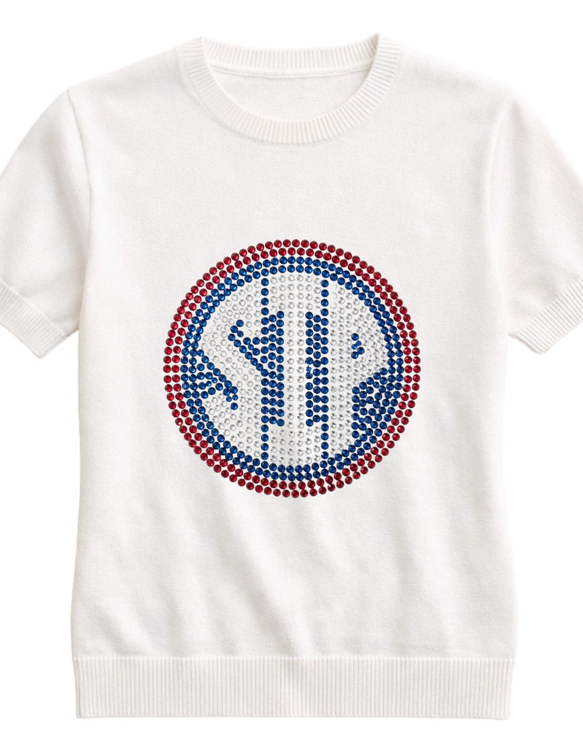 University of Mississippi SIP Decal Ivory Short Sleeve Sweater