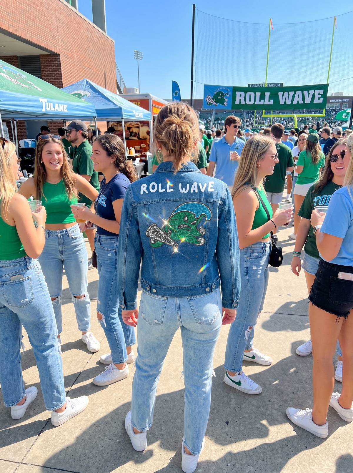 Tulane Roll Wave Blue Denim Jacket