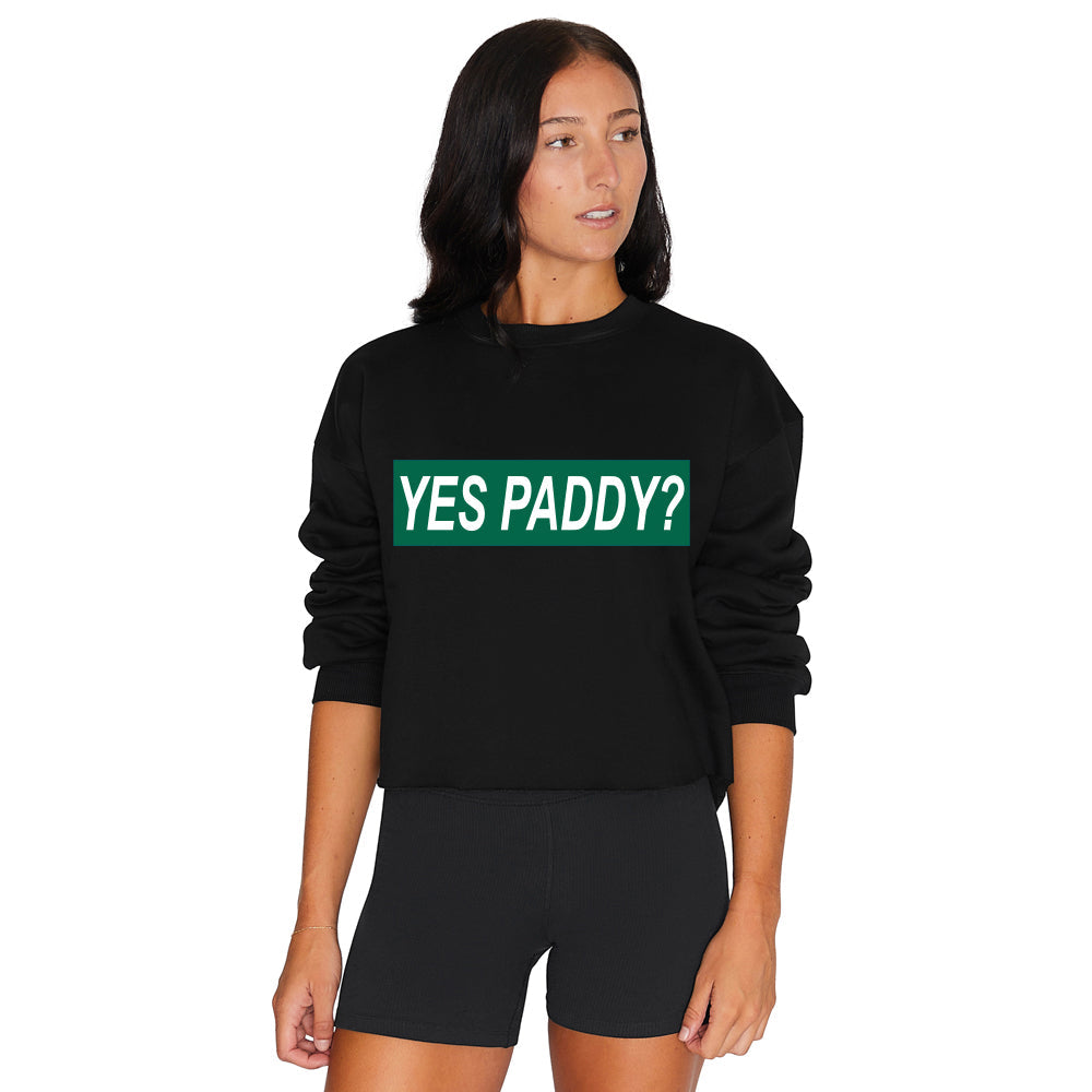 Yes Paddy Block Black Crewneck
