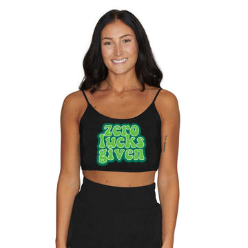 Zero Lucks Given Black Spaghetti Tank