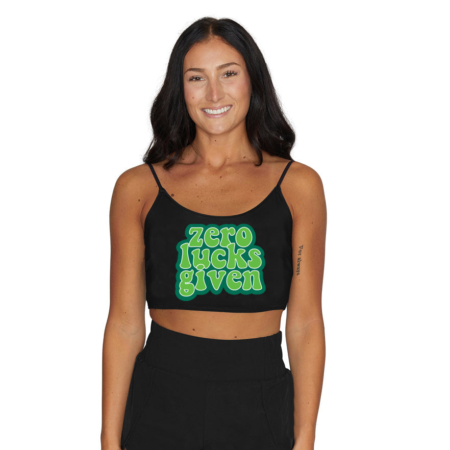 Zero Lucks Given Black Spaghetti Tank