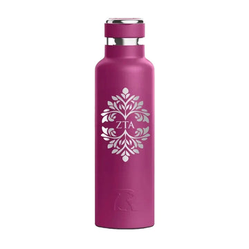 Zeta Tau Alpha RTIC 20 oz Ceramic Lined Water Bottle Tumbler - Ornamental