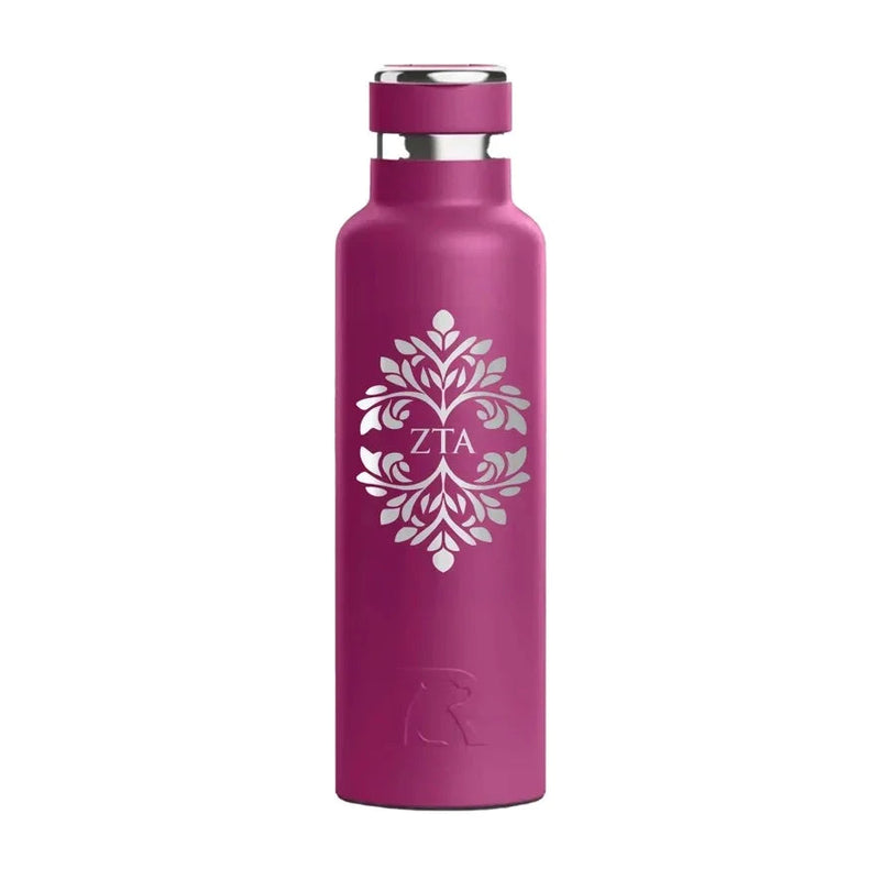 Zeta Tau Alpha RTIC 20 oz Ceramic Lined Water Bottle Tumbler - Ornamental