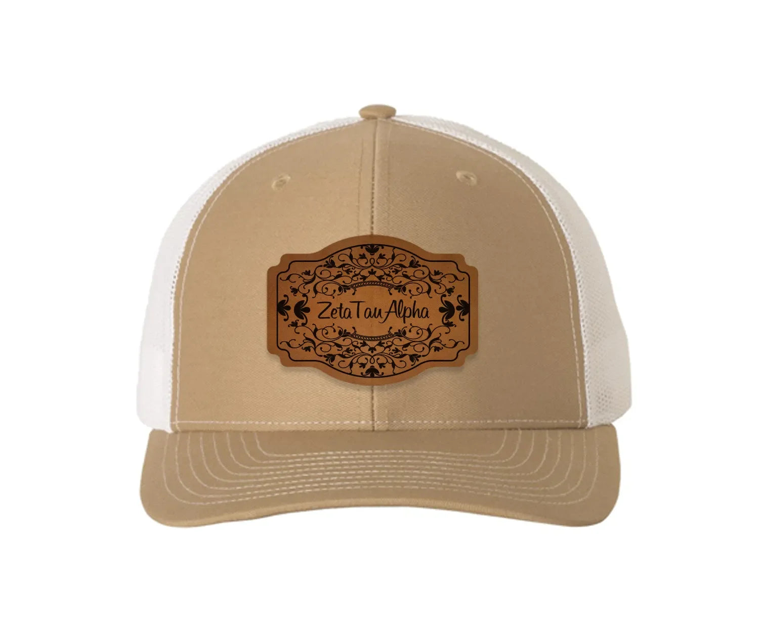 Zeta Tau Alpha Richardson 112 Leatherette Patch Trucker Hat - Scroll