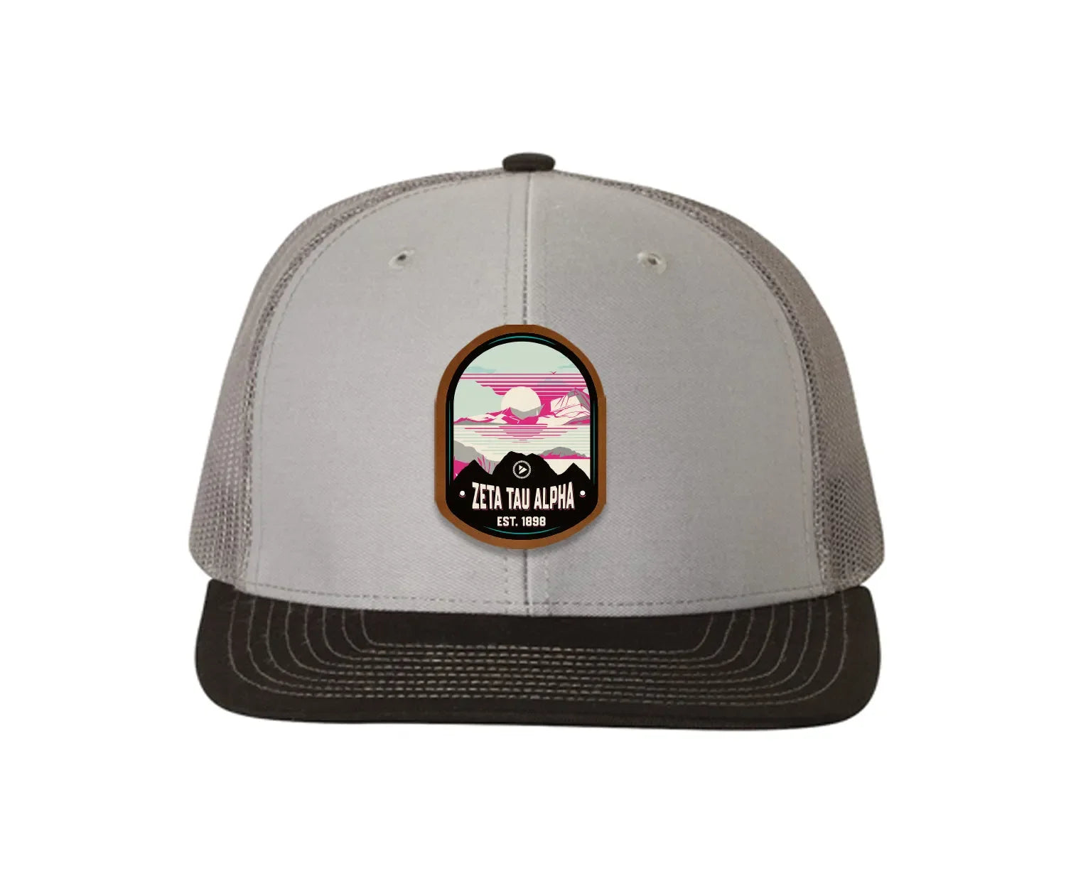 Zeta Tau Alpha Richardson 112 UV Print Leatherette Patch Trucker Hat - Ventura