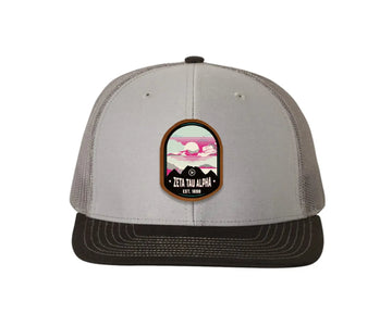 Zeta Tau Alpha Richardson 112 UV Print Leatherette Patch Trucker Hat - Ventura