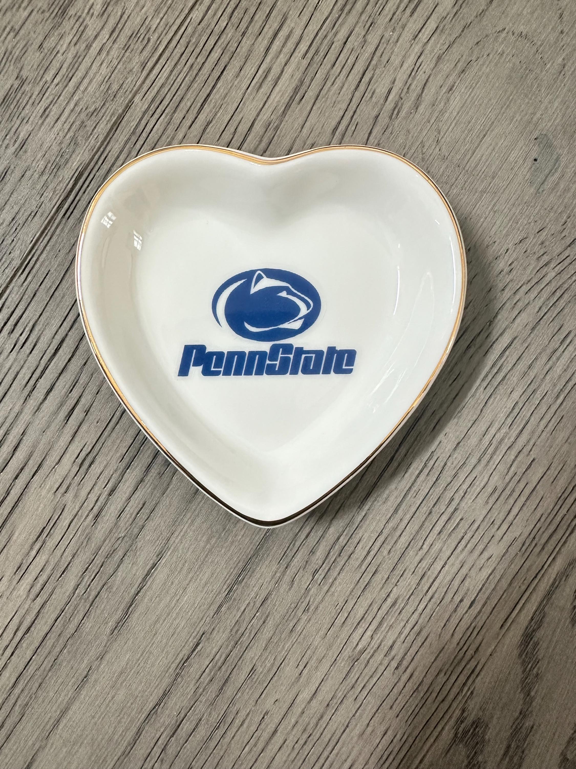 Customizable Custom Heart Trinket Ring Dish: Personalized College Logo, Name