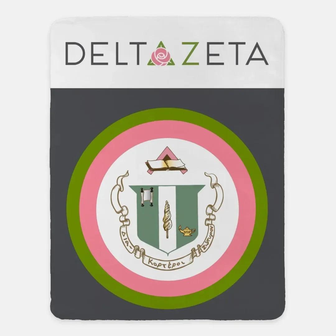 Delta Zeta XL 60x80 Sherpa Throw Blanket - Bullseye