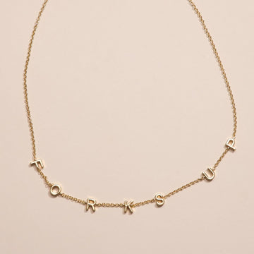Arizona State University "Forks Up" Initial Necklace