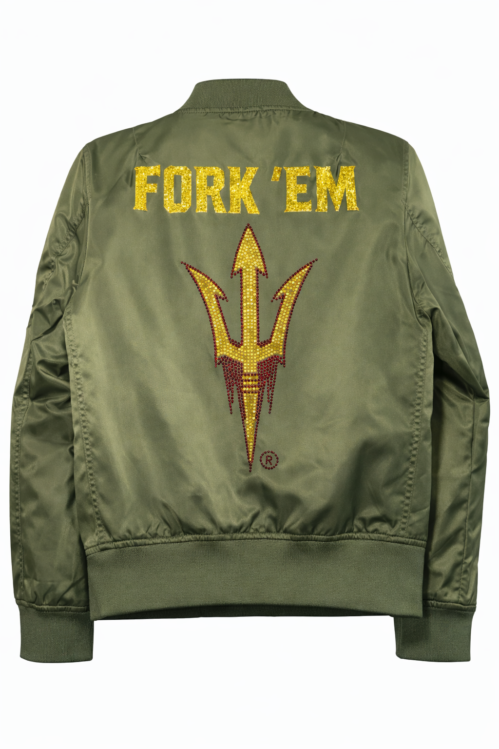 Arizona State Sun Devils Fork 'Em Army Green Bomber