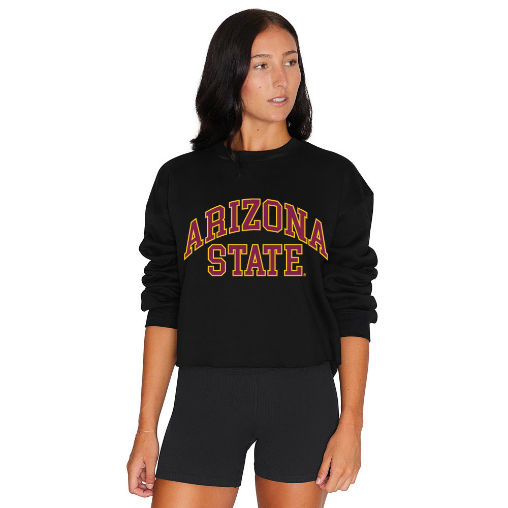 Arizona State ASU Black Crewneck