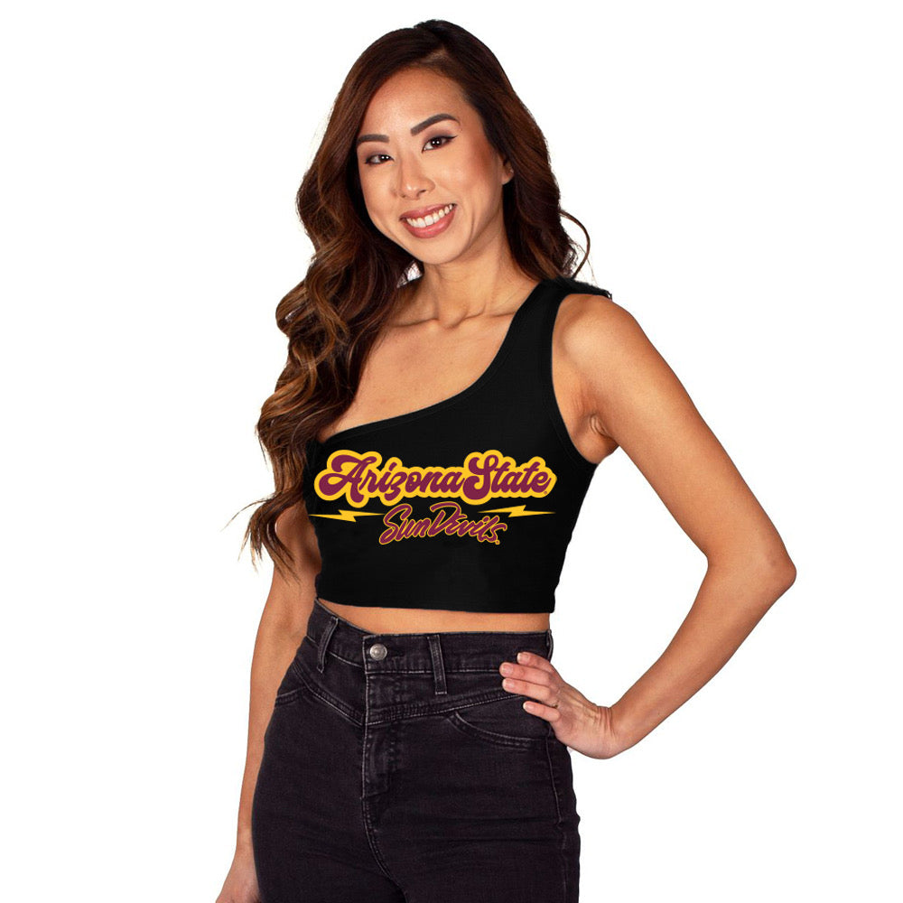 Arizona State ASU Lightning One Shoulder Top