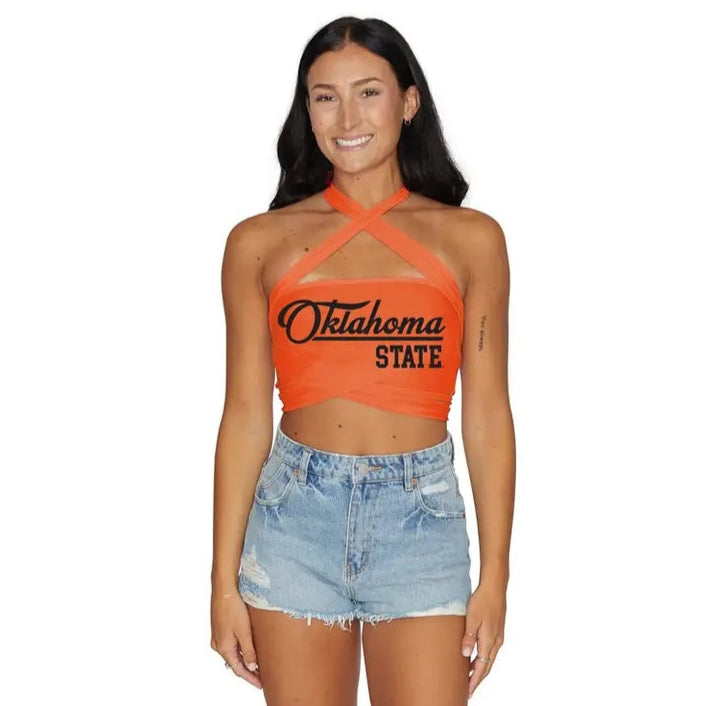 Oklahoma State Orange Multi Way Bandeau Top
