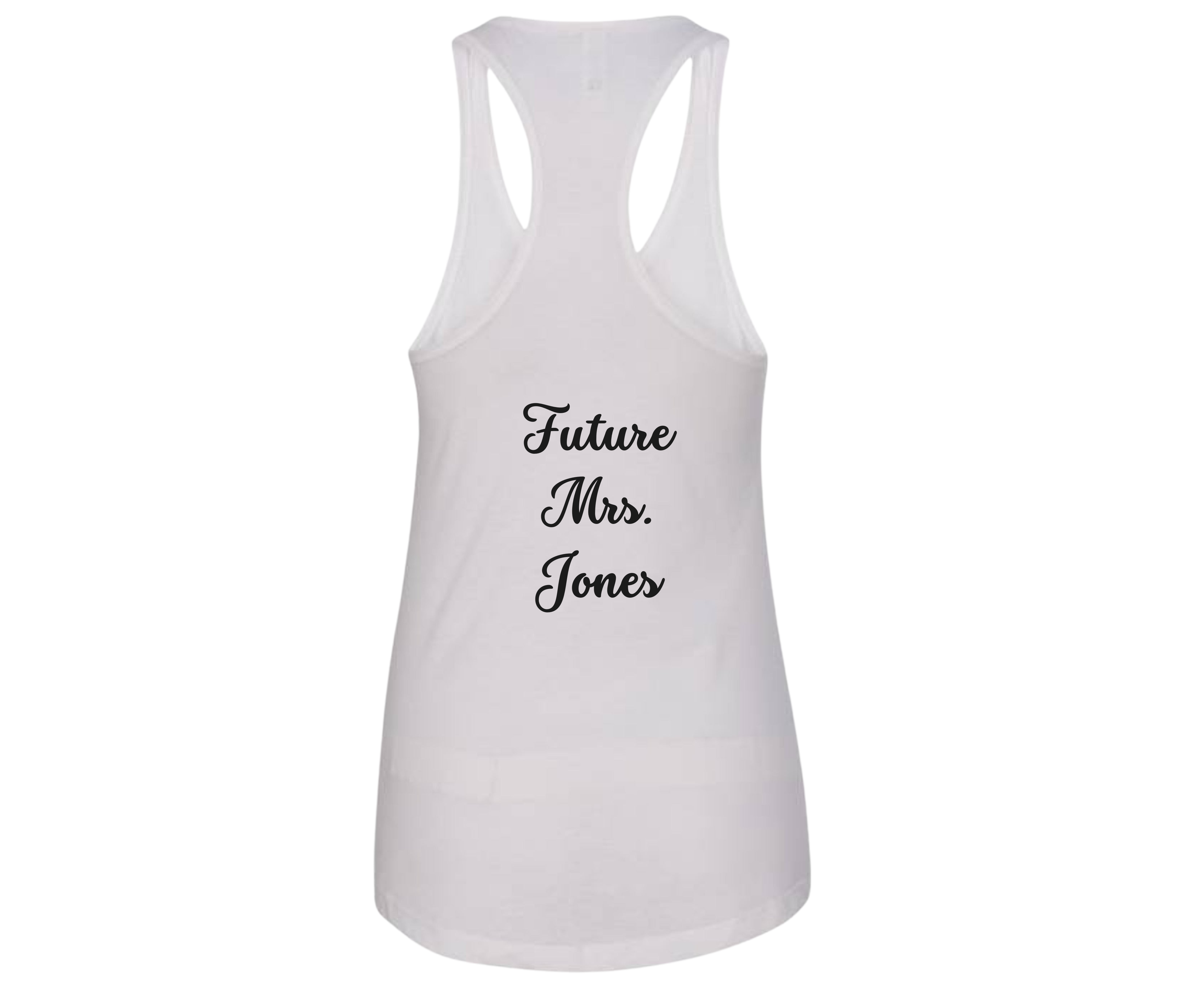 Customizable: Here Comes The Bride Racerback Tank