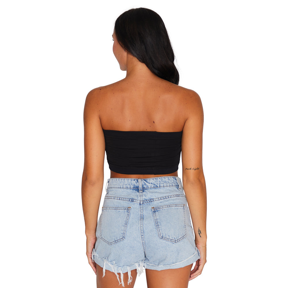 Sacred Heart Pioneers Black Bandeau Top