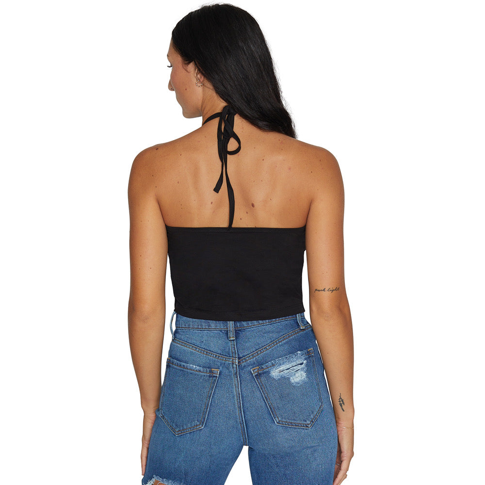 Sacred Heart Pioneers Black Halter Top