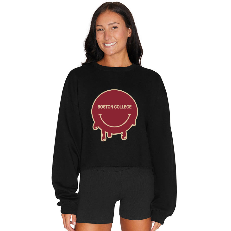 Boston College Smile Black Crewneck