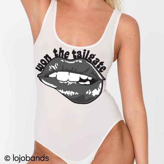 Won the Tailgate Lips Bodysuit