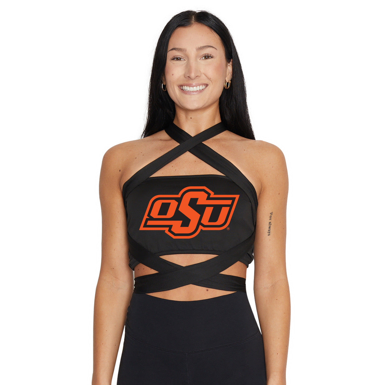 Oklahoma State Black Multi Way Bandeau Top