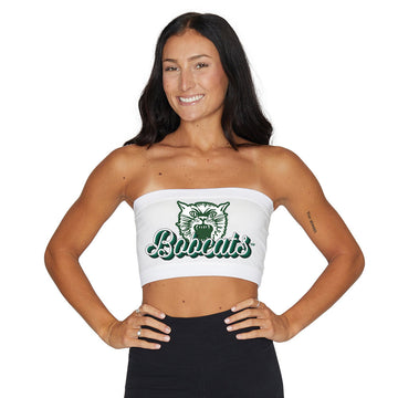 Ohio Bobcats White Bandeau Top