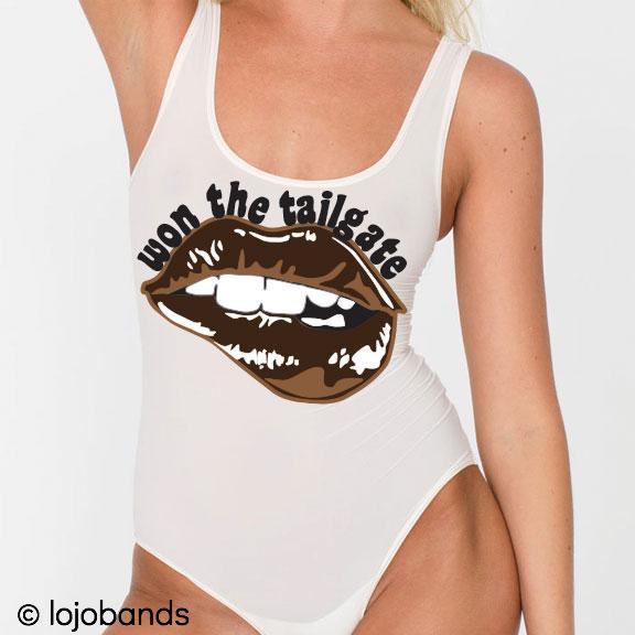 Won the Tailgate Lips Bodysuit
