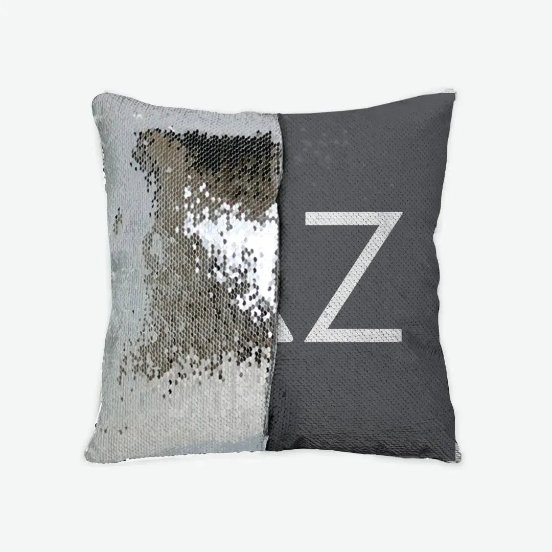 Delta Zeta Sequin Pillow Cover - Greek Letters