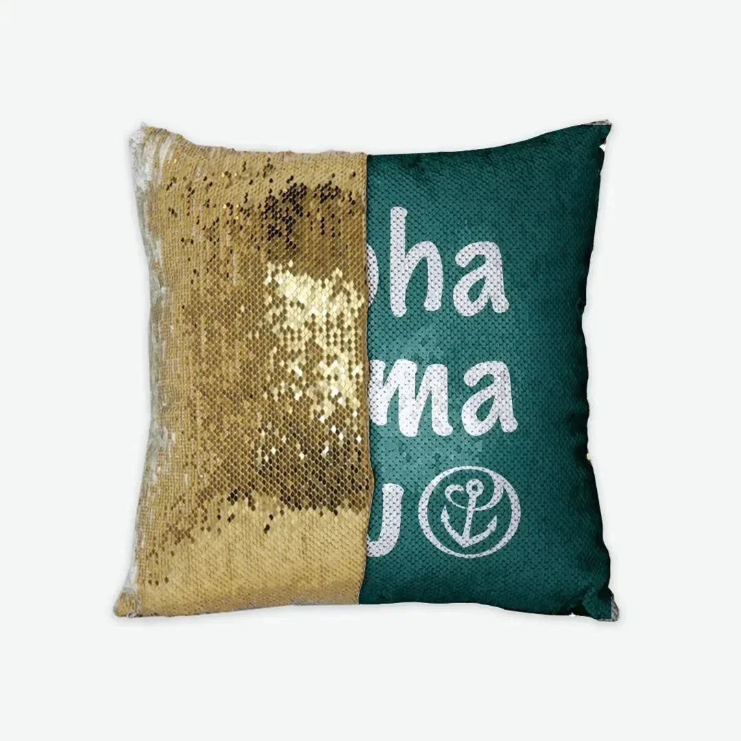 Alpha Sigma Tau Sequin Pillow Cover