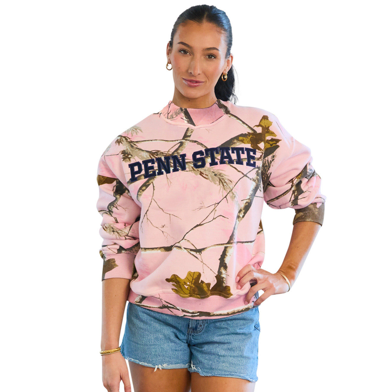 Penn State Camo Mock Neck Sweatshirt