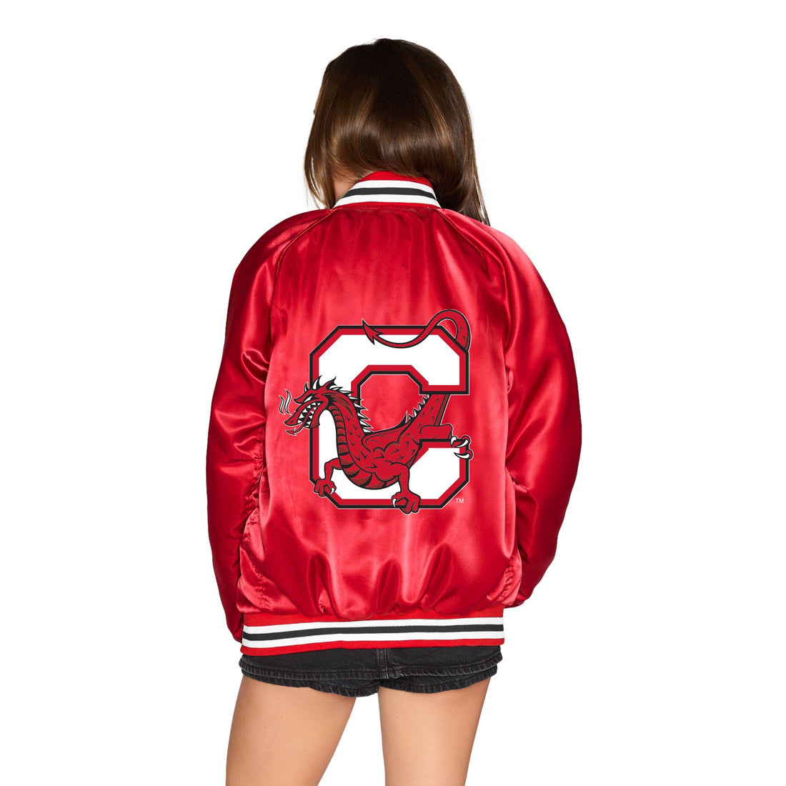 Cortland Satin Letterman Bomber Jacket