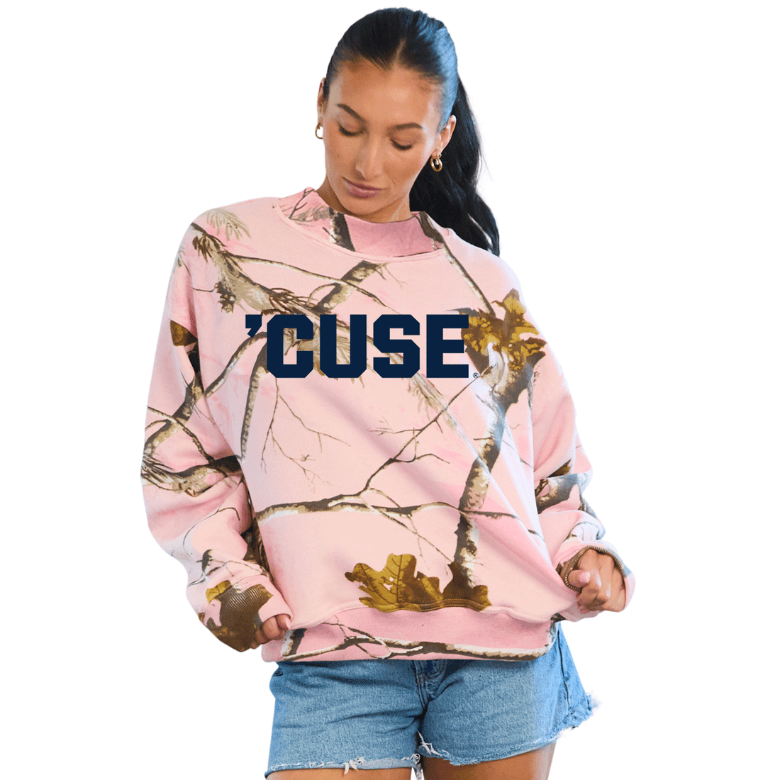 Syracuse Camo Mock Neck Sweatshirt