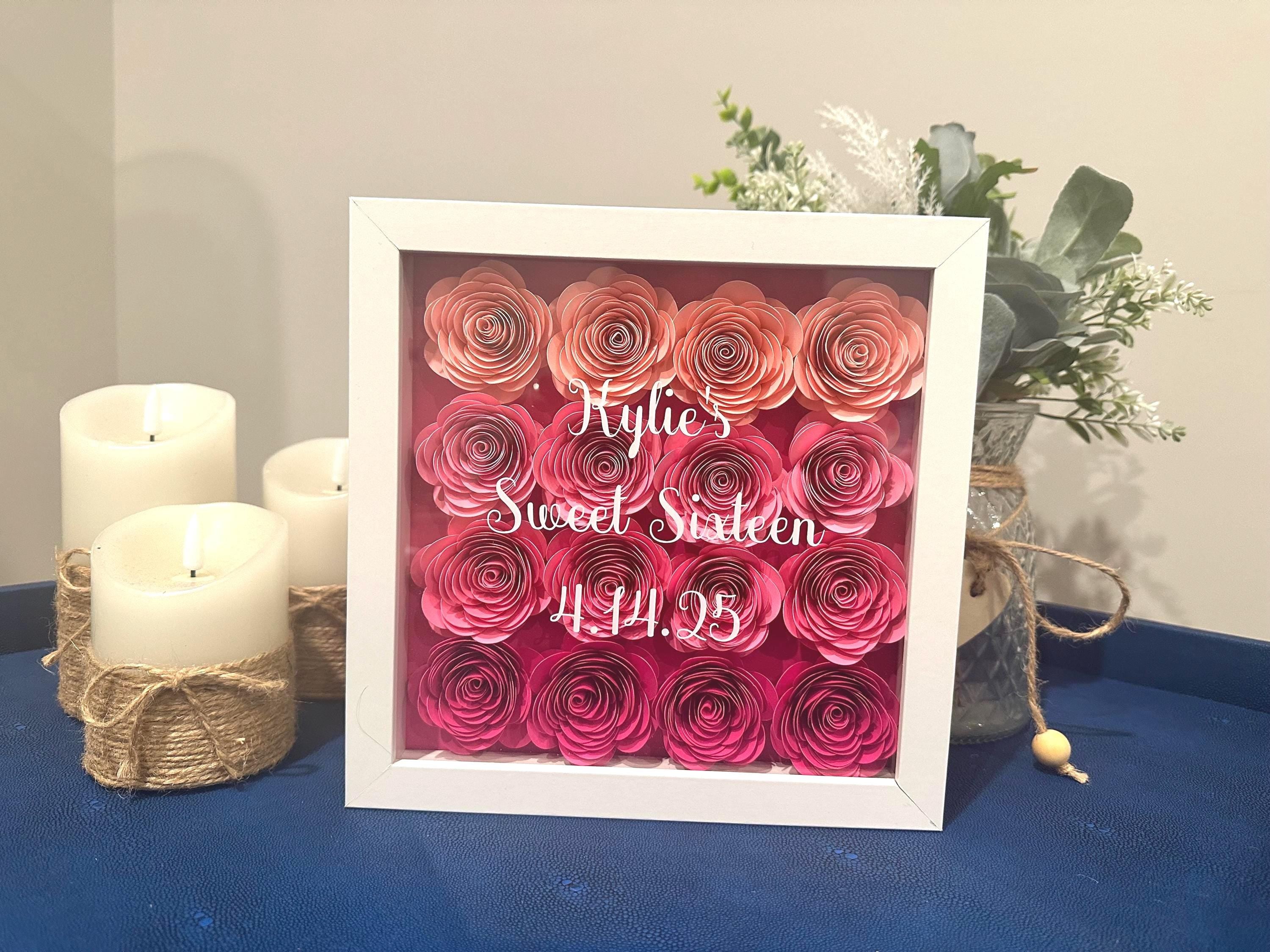 Special Occasion Flower Shadow Boxes | Birthday | Anniversary | Wedding | Valentine’s Day