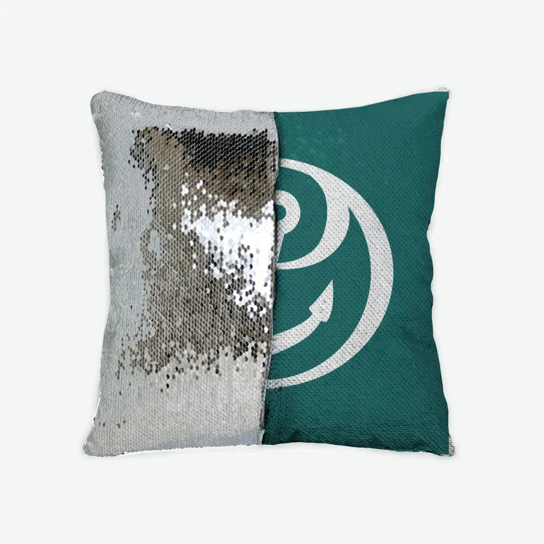 Alpha Sigma Tau Sequin Pillow Cover - Anchor