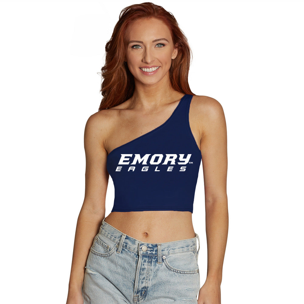 Emory Navy One Shoulder Top
