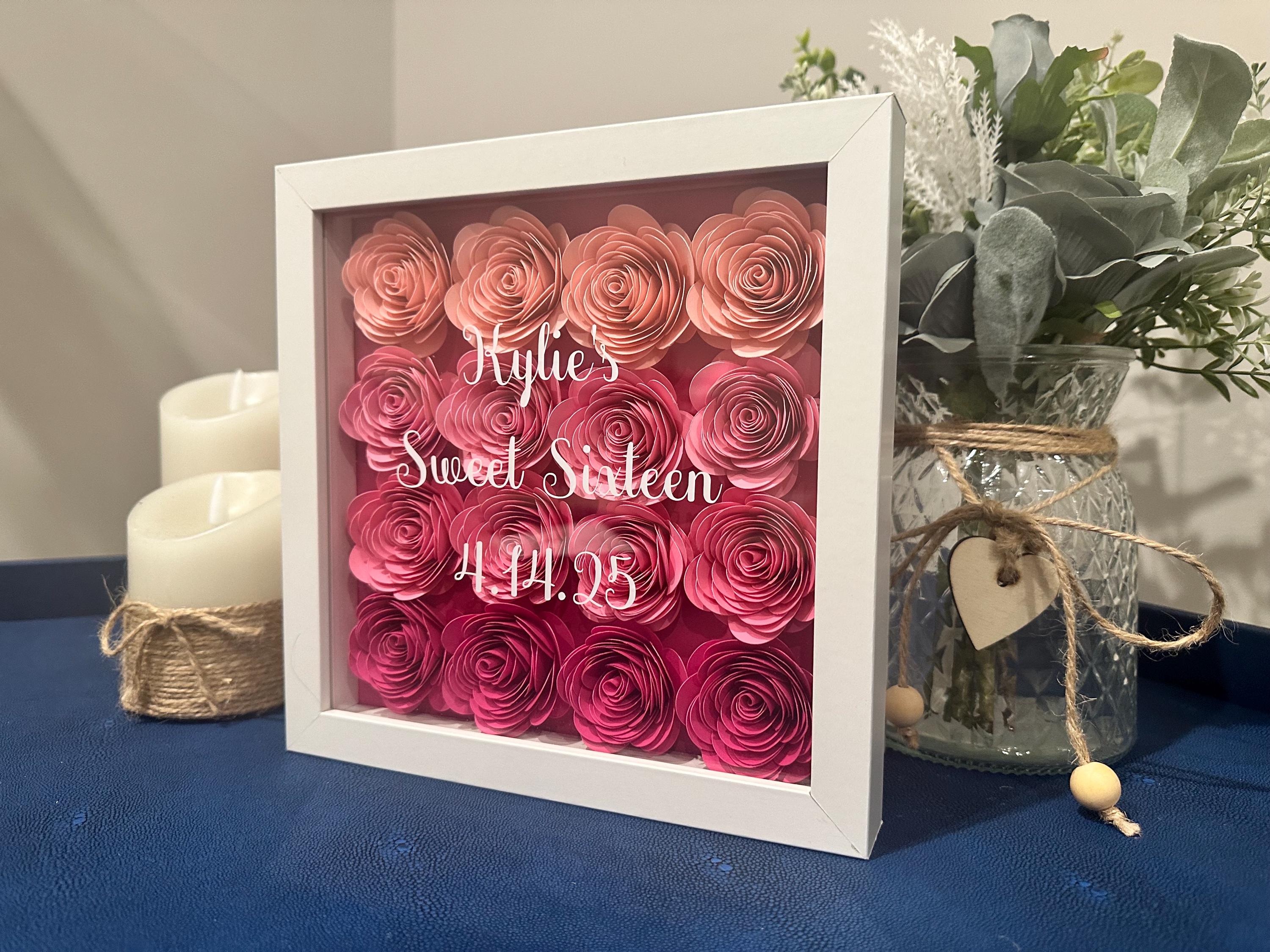 Special Occasion Flower Shadow Boxes | Birthday | Anniversary | Wedding | Valentine’s Day