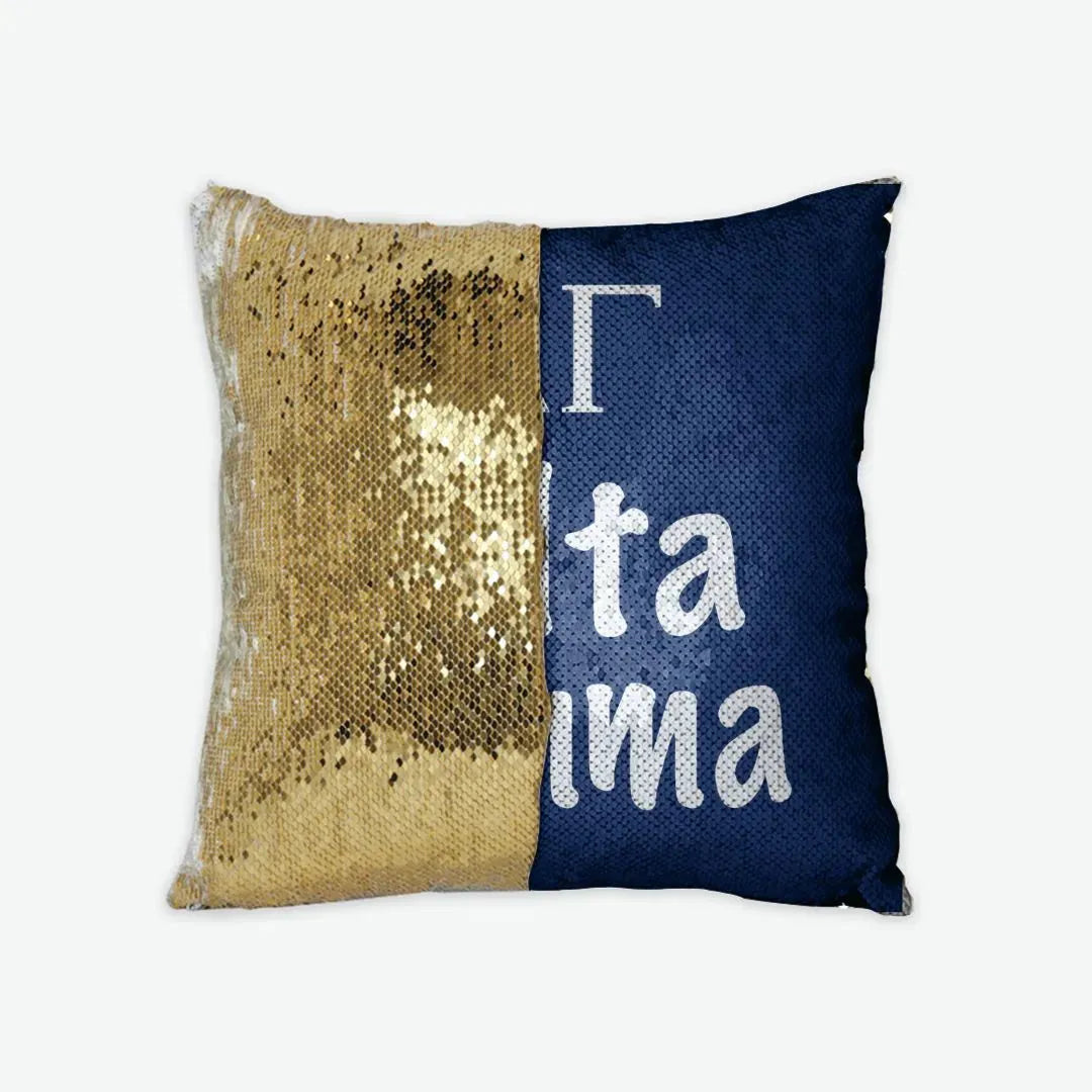 Delta Gamma Sequin Pillow Cover