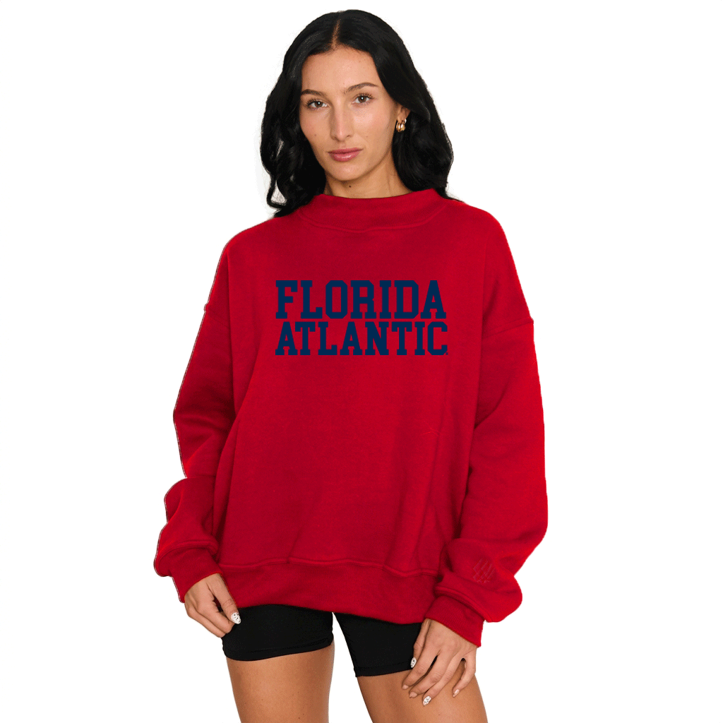 Florida Atlantic Owls Mock Neck Sweatshirt