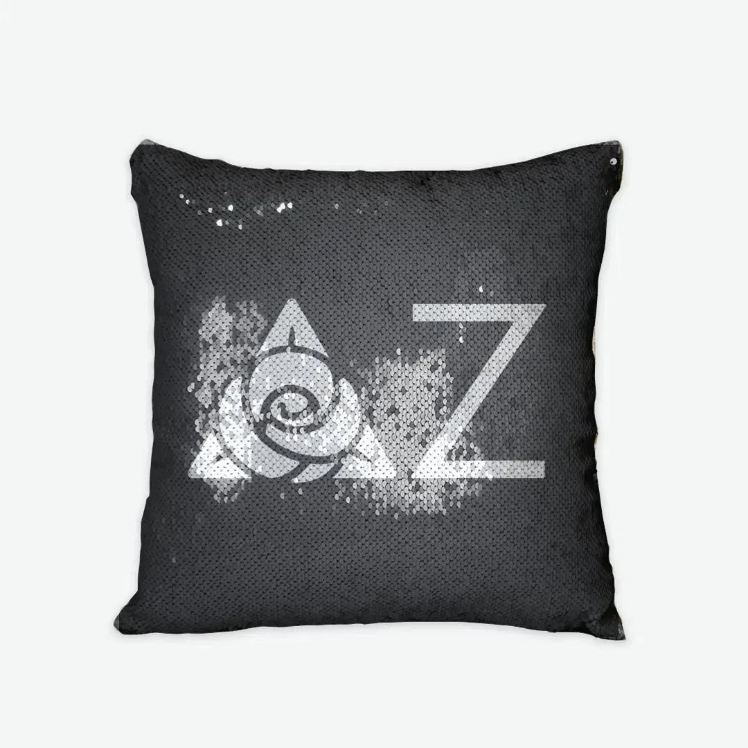 Delta Zeta Sequin Pillow Cover - Greek Letters