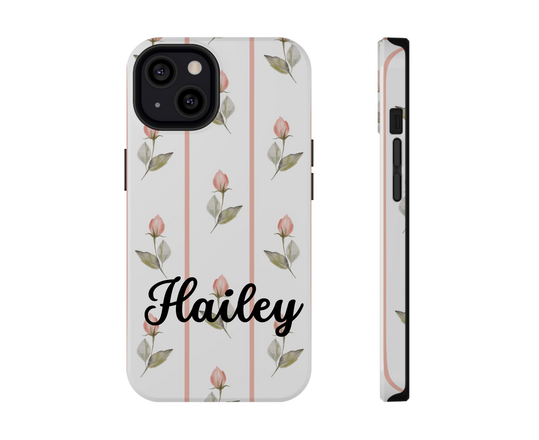Phone case with floral design on a white background