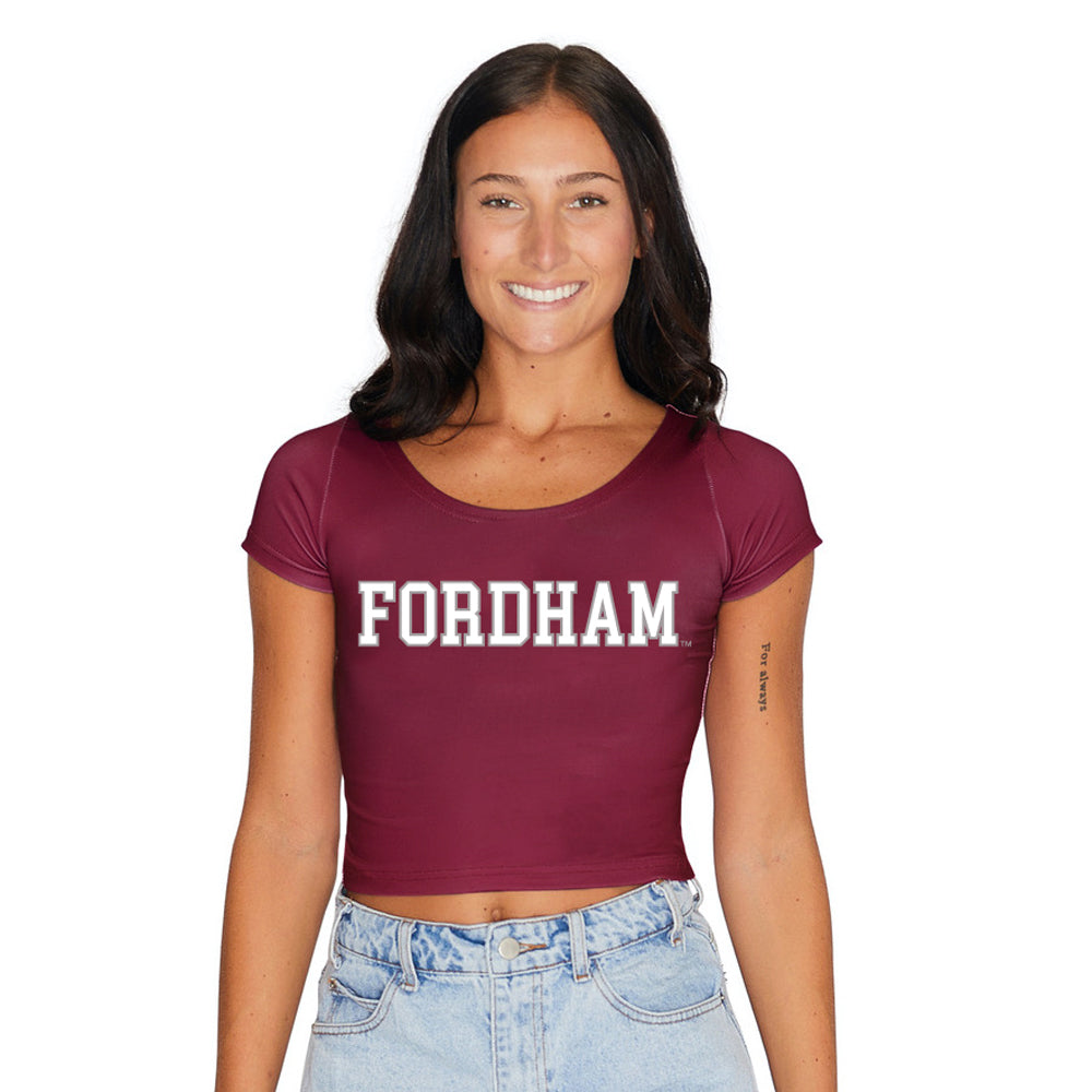 Fordham Maroon Babydoll Tee