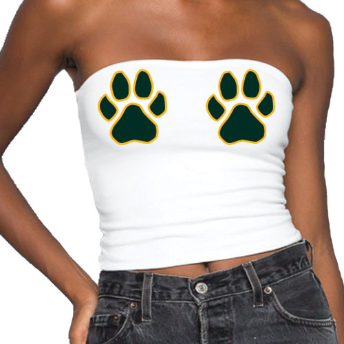 Green & Yellow Paws Tube Top