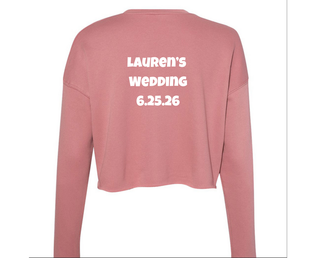 Customizable: Groovy Bridesmaid Cropped Crewneck