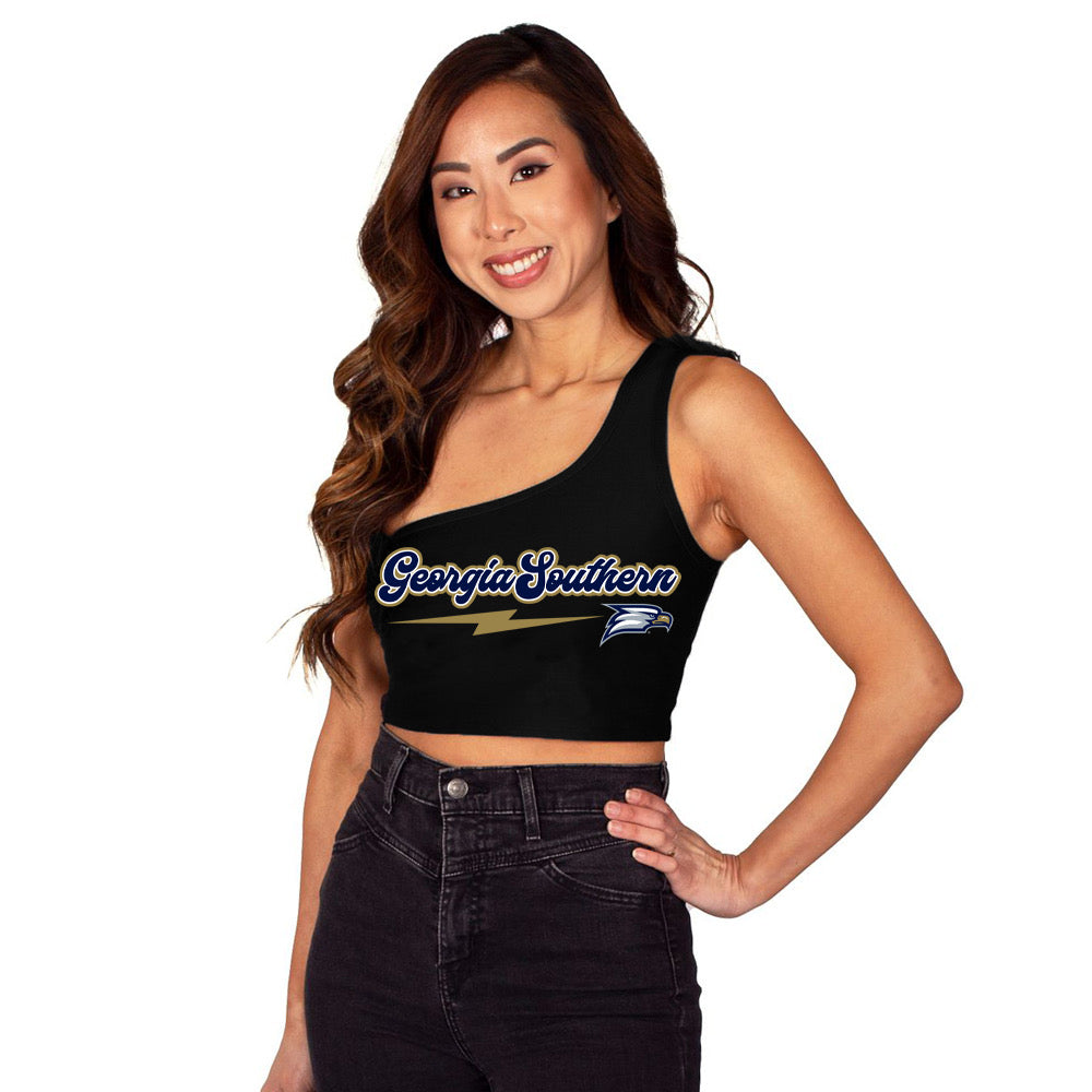 Georgia Southern Lightning One Shoulder Top