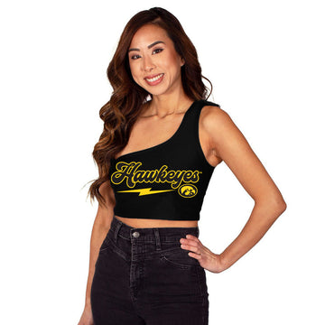 Iowa Hawkeyes Lightning One Shoulder Top