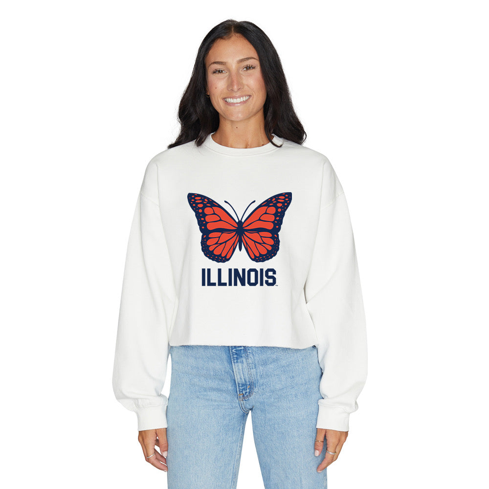 Illinois Fighting Illini Butterfly Crewneck