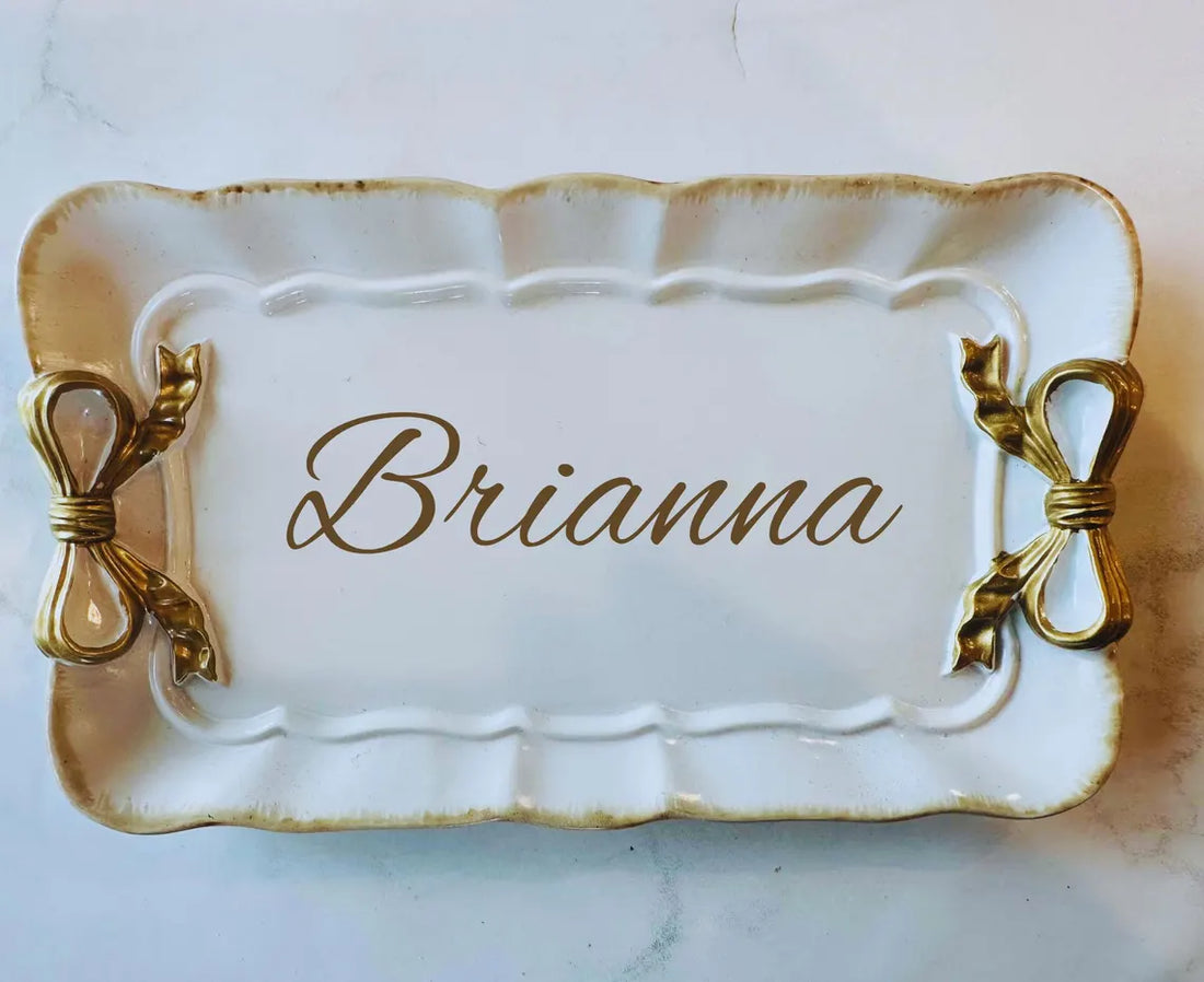 Personalizable: Coquette Bow Trinket Dish