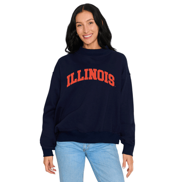 Illinois Fighting Illini Mock Neck Sweatshirt