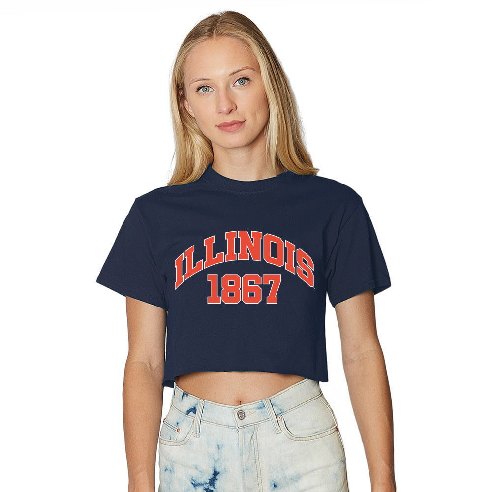 Illinois Fighting Illini 1867 Navy Tee