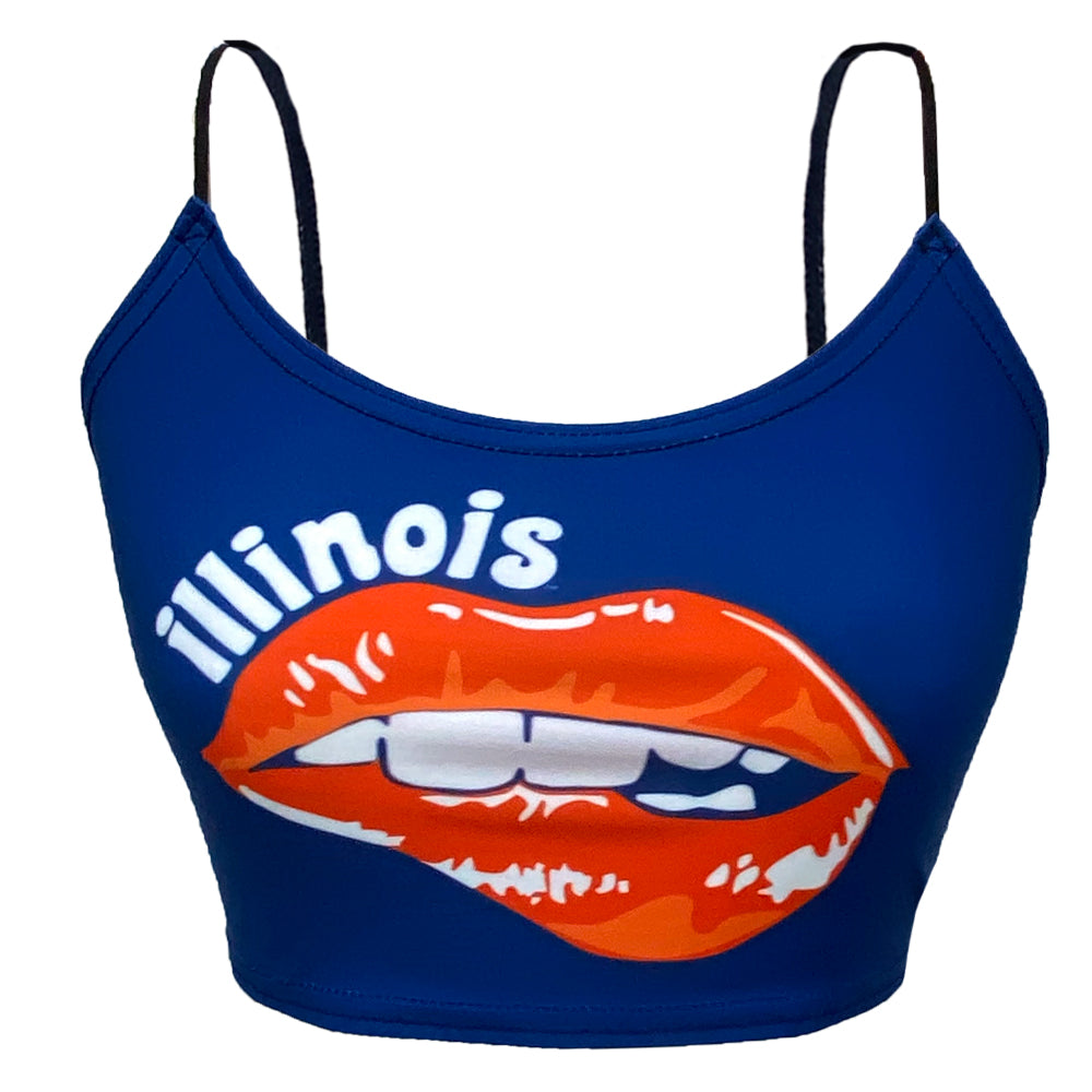 Illinois Fighting Illini Lips Spaghetti Tank