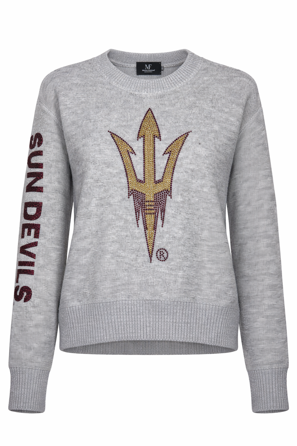 Arizona State Gray Crewneck Fork Sweater