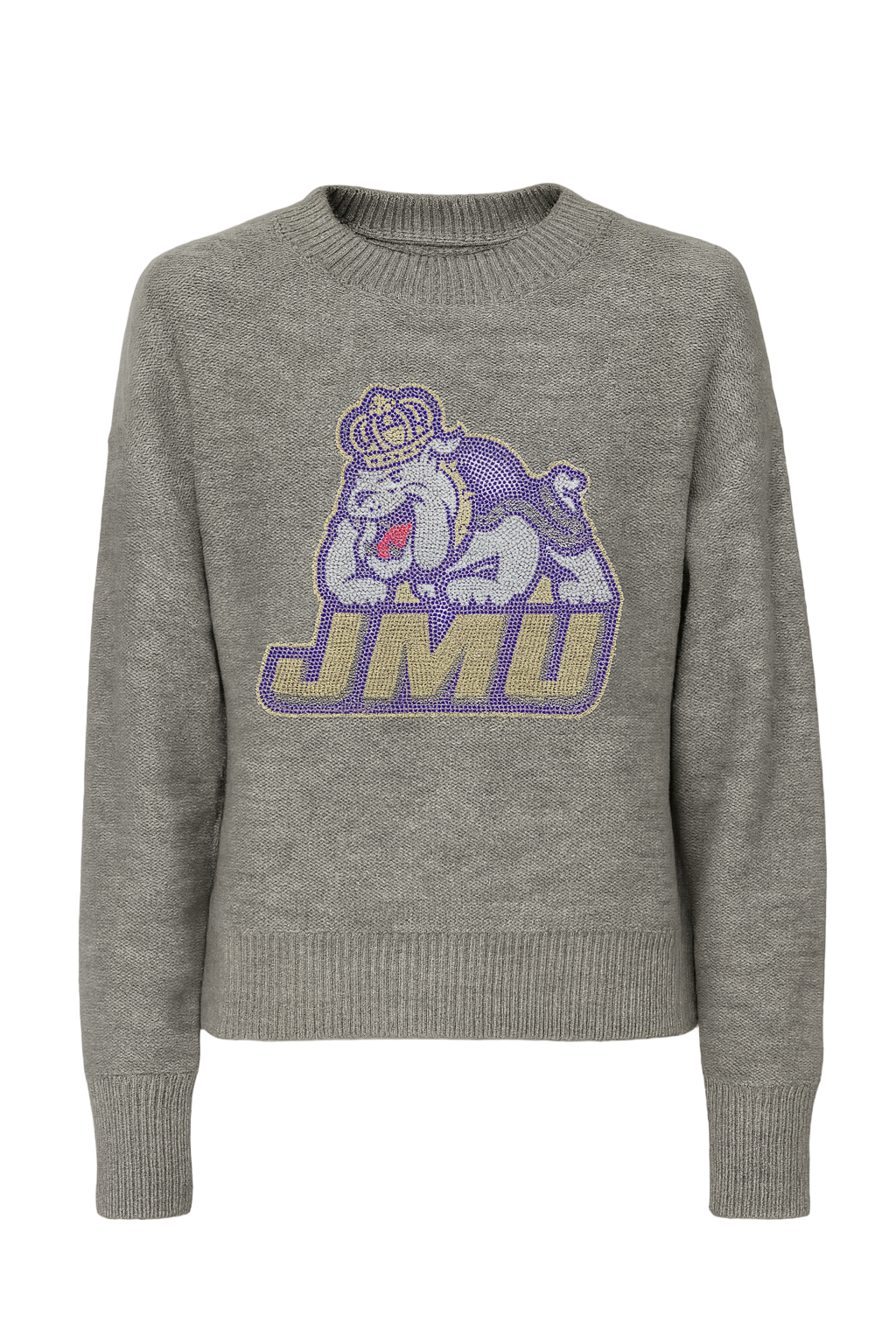 James Madison Duke Gray Crewneck Sweater